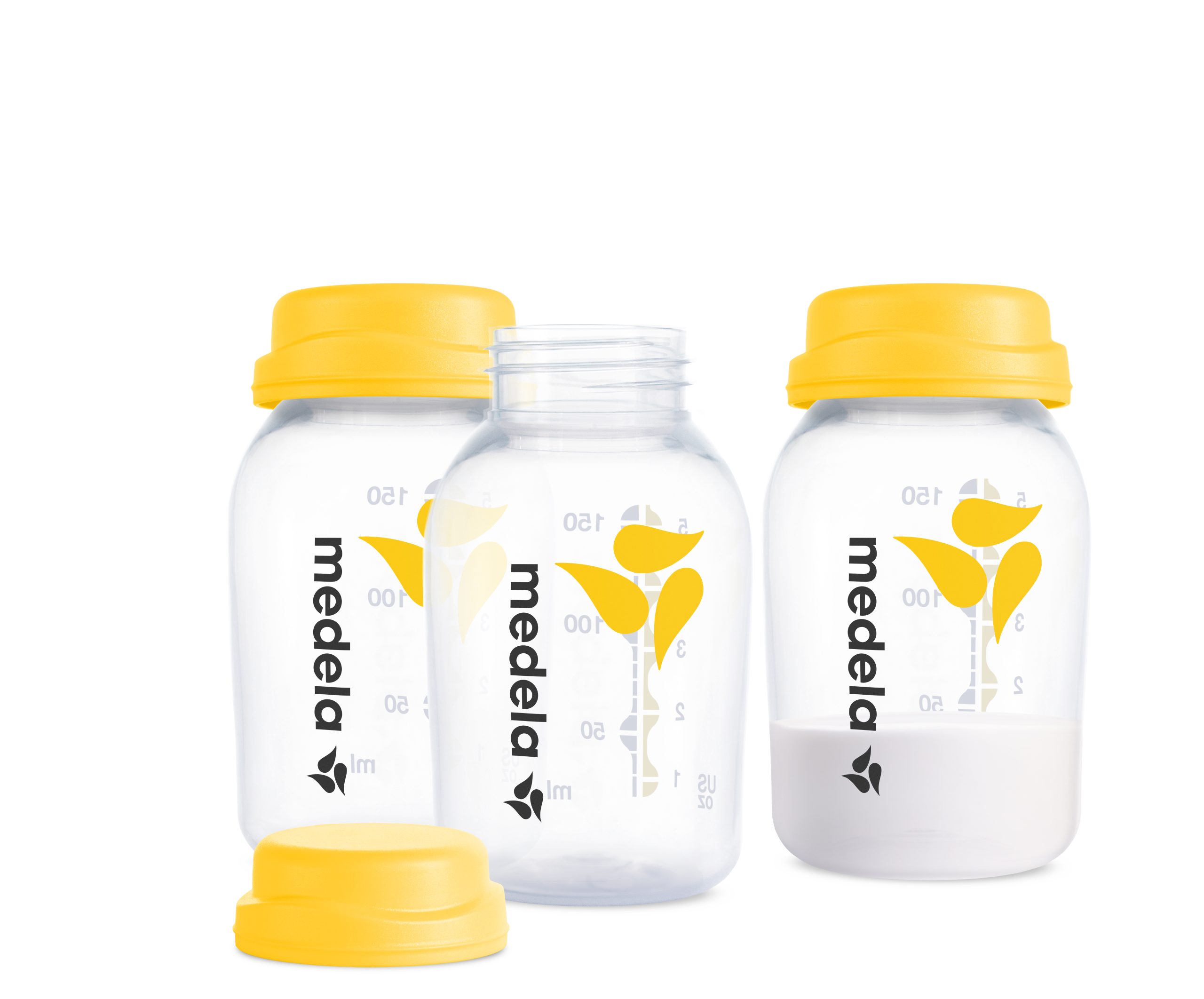 Breast milk storage bottles